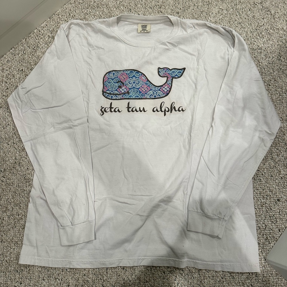 Zeta Tau Alpha Long Sleeve Comfort Colors shirt comfort colors unisex XL
